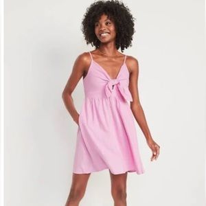 Old Navy Women's Fit & Flare Tie-front Smocked Mini Cami Dress Size XS